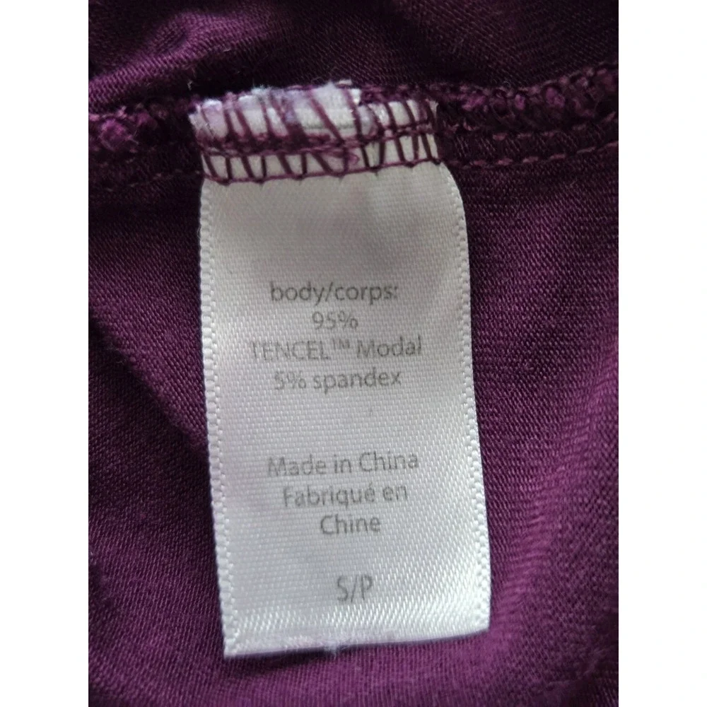 Eberjey TENCEL Modal Long‎ Sleeve Pajama Top Purple Mauve Size Small Cozy Lounge